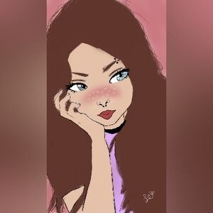 Chic Digital Art of Woman with Brown Hair